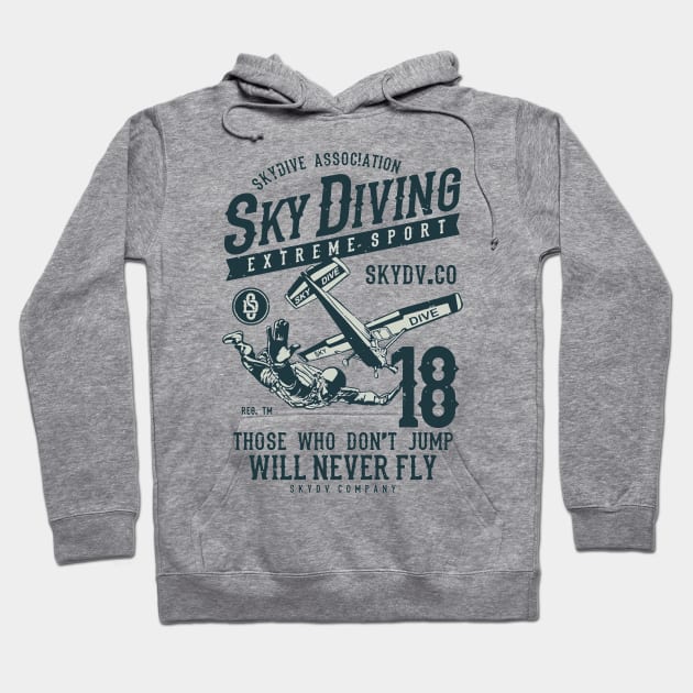 Sky Diving Extreme Sport Hoodie by JakeRhodes